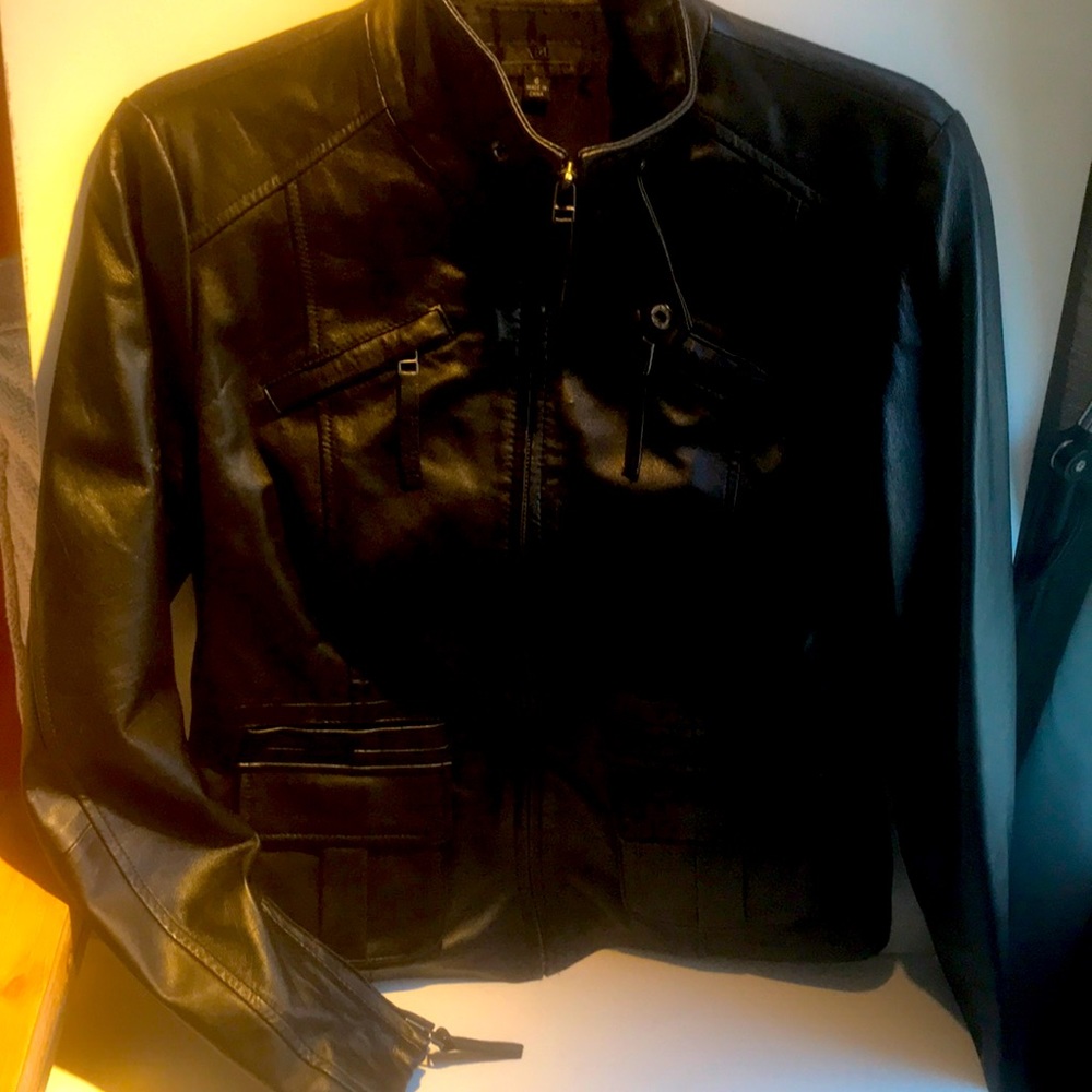 Beautiful black leather jacket